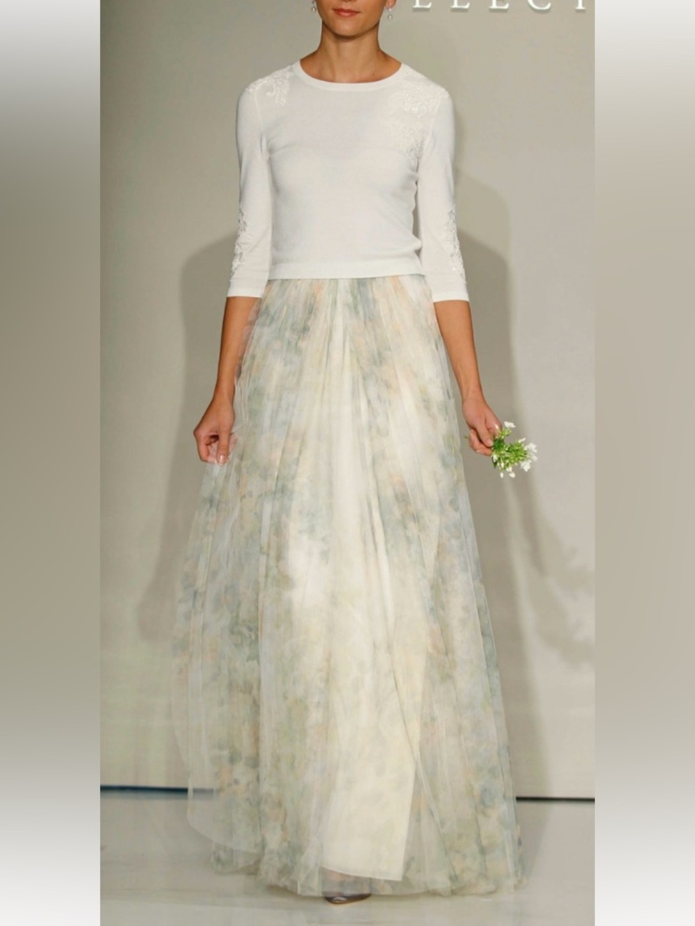 Jenny Yoo Floor Length Arabella Tulle Skirt Pastel Watercolor Size 4
